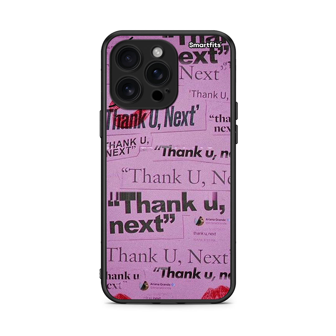 iPhone 16 Pro Max Thank You Next Θήκη Αγίου Βαλεντίνου από τη Smartfits με σχέδιο στο πίσω μέρος και μαύρο περίβλημα | Smartphone case with colorful back and black bezels by Smartfits