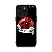 Thumbnail for iPhone 16 Pro Max Unicorn Deadpool θήκη από τη Smartfits με σχέδιο στο πίσω μέρος και μαύρο περίβλημα | Smartphone case with colorful back and black bezels by Smartfits