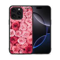 Thumbnail for Θήκη iPhone 16 Pro Max RoseGarden Valentine από τη Smartfits με σχέδιο στο πίσω μέρος και μαύρο περίβλημα | iPhone 16 Pro Max RoseGarden Valentine case with colorful back and black bezels