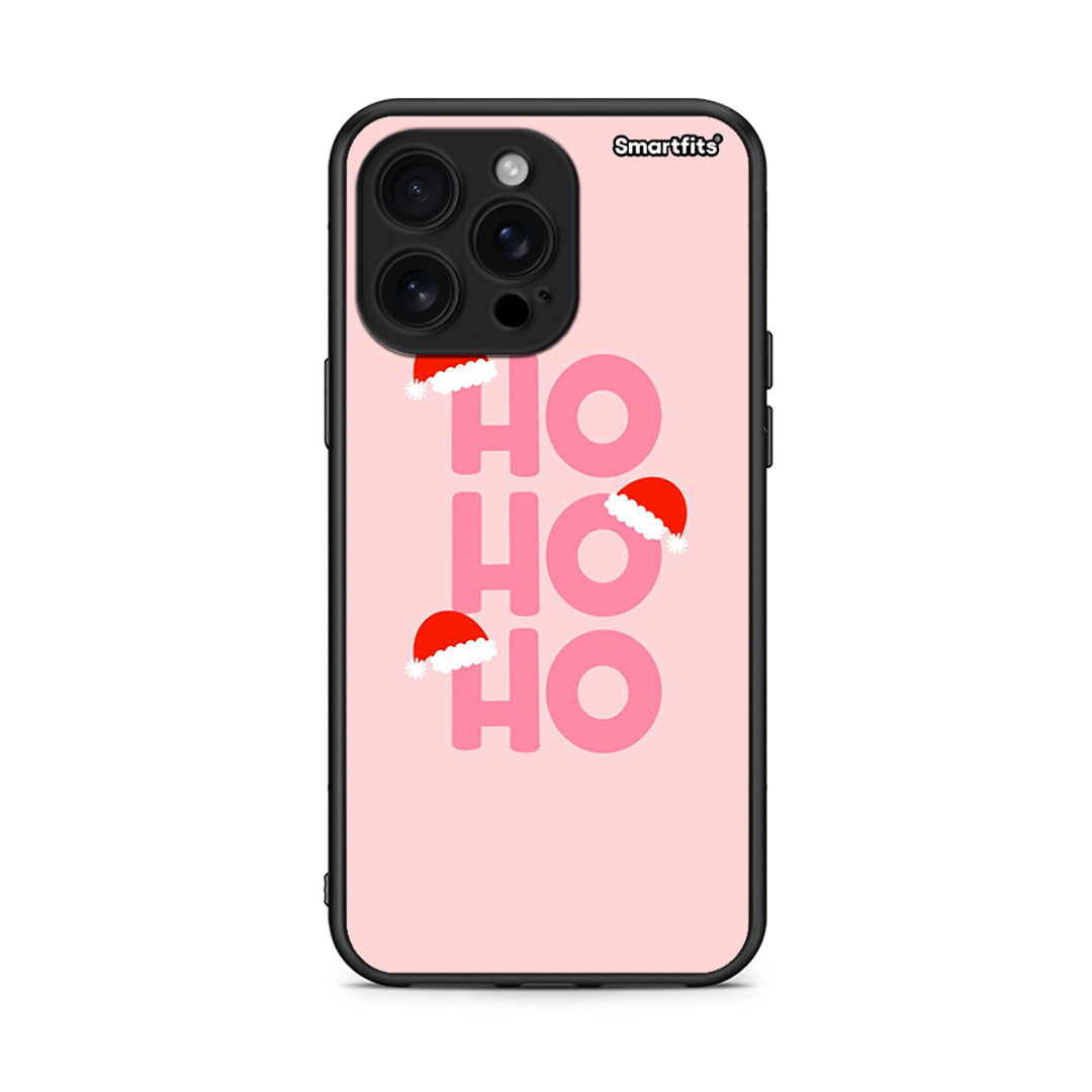 iPhone 16 Pro Max Xmas Ho Ho Ho θήκη από τη Smartfits με σχέδιο στο πίσω μέρος και μαύρο περίβλημα | Smartphone case with colorful back and black bezels by Smartfits