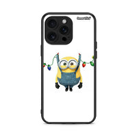 Thumbnail for iPhone 16 Pro Max Xmas Minion Lights θήκη από τη Smartfits με σχέδιο στο πίσω μέρος και μαύρο περίβλημα | Smartphone case with colorful back and black bezels by Smartfits