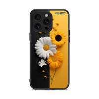 Thumbnail for iPhone 16 Pro Max Yellow Daisies θήκη από τη Smartfits με σχέδιο στο πίσω μέρος και μαύρο περίβλημα | Smartphone case with colorful back and black bezels by Smartfits