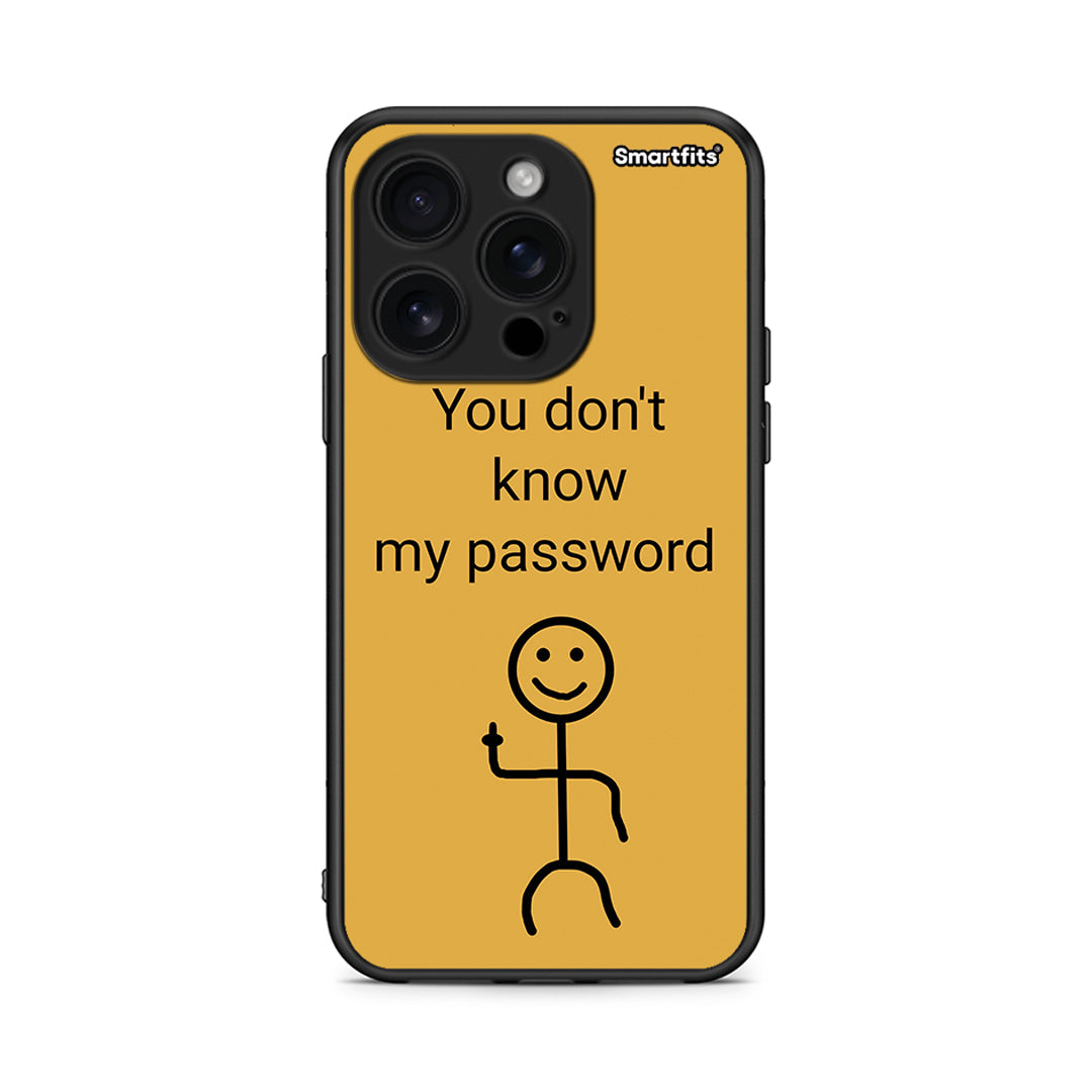 iPhone 16 Pro My Password Θήκη από τη Smartfits με σχέδιο στο πίσω μέρος και μαύρο περίβλημα | Smartphone case with colorful back and black bezels by Smartfits