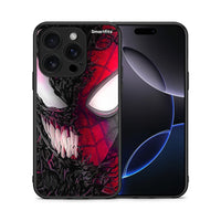 Thumbnail for Θήκη iPhone 16 Pro SpiderVenom PopArt από τη Smartfits με σχέδιο στο πίσω μέρος και μαύρο περίβλημα | iPhone 16 Pro SpiderVenom PopArt case with colorful back and black bezels