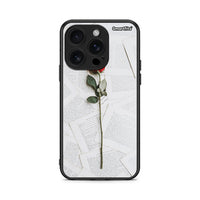 Thumbnail for iPhone 16 Pro Red Rose θήκη από τη Smartfits με σχέδιο στο πίσω μέρος και μαύρο περίβλημα | Smartphone case with colorful back and black bezels by Smartfits