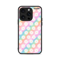 Thumbnail for iPhone 16 Pro White Daisies θήκη από τη Smartfits με σχέδιο στο πίσω μέρος και μαύρο περίβλημα | Smartphone case with colorful back and black bezels by Smartfits