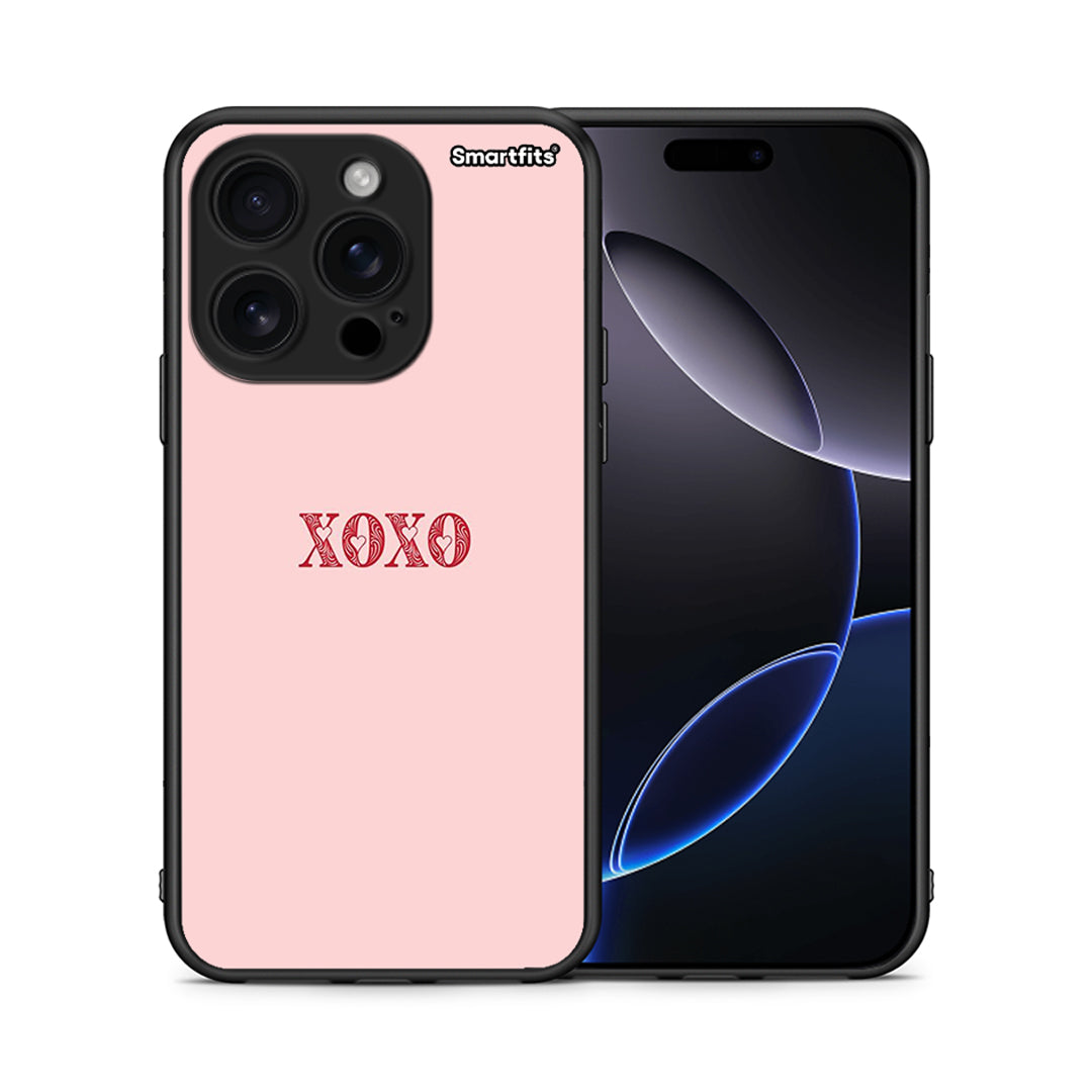 Θήκη iPhone 16 Pro XOXO Love από τη Smartfits με σχέδιο στο πίσω μέρος και μαύρο περίβλημα | iPhone 16 Pro XOXO Love case with colorful back and black bezels