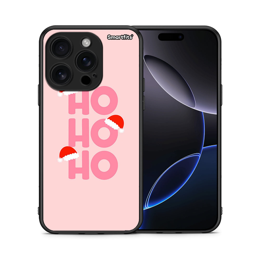 Θήκη iPhone 16 Pro Xmas Ho Ho Ho από τη Smartfits με σχέδιο στο πίσω μέρος και μαύρο περίβλημα | iPhone 16 Pro Xmas Ho Ho Ho case with colorful back and black bezels