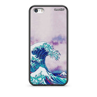 Thumbnail for iPhone 5/5s/SE Blue Waves θήκη από τη Smartfits με σχέδιο στο πίσω μέρος και μαύρο περίβλημα | Smartphone case with colorful back and black bezels by Smartfits