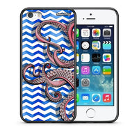 Thumbnail for Θήκη iPhone 5/5s/SE Chevron Devilfish από τη Smartfits με σχέδιο στο πίσω μέρος και μαύρο περίβλημα | iPhone 5/5s/SE Chevron Devilfish case with colorful back and black bezels