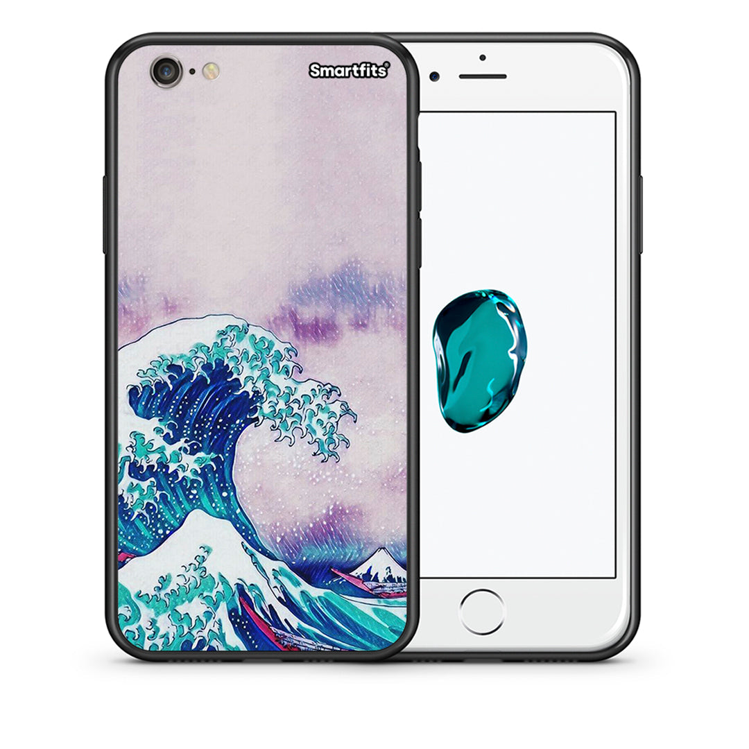 Θήκη iPhone 7/8/SE 2020 Blue Waves από τη Smartfits με σχέδιο στο πίσω μέρος και μαύρο περίβλημα | iPhone 7/8/SE 2020 Blue Waves case with colorful back and black bezels