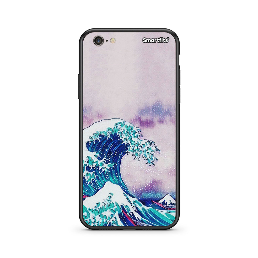 iPhone 7/8 Blue Waves θήκη από τη Smartfits με σχέδιο στο πίσω μέρος και μαύρο περίβλημα | Smartphone case with colorful back and black bezels by Smartfits