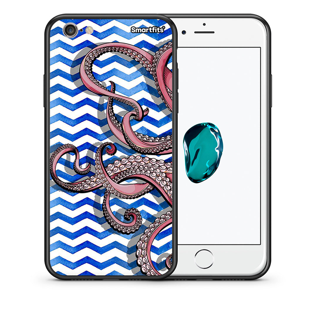 Θήκη iPhone 7/8/SE 2020 Chevron Devilfish από τη Smartfits με σχέδιο στο πίσω μέρος και μαύρο περίβλημα | iPhone 7/8/SE 2020 Chevron Devilfish case with colorful back and black bezels