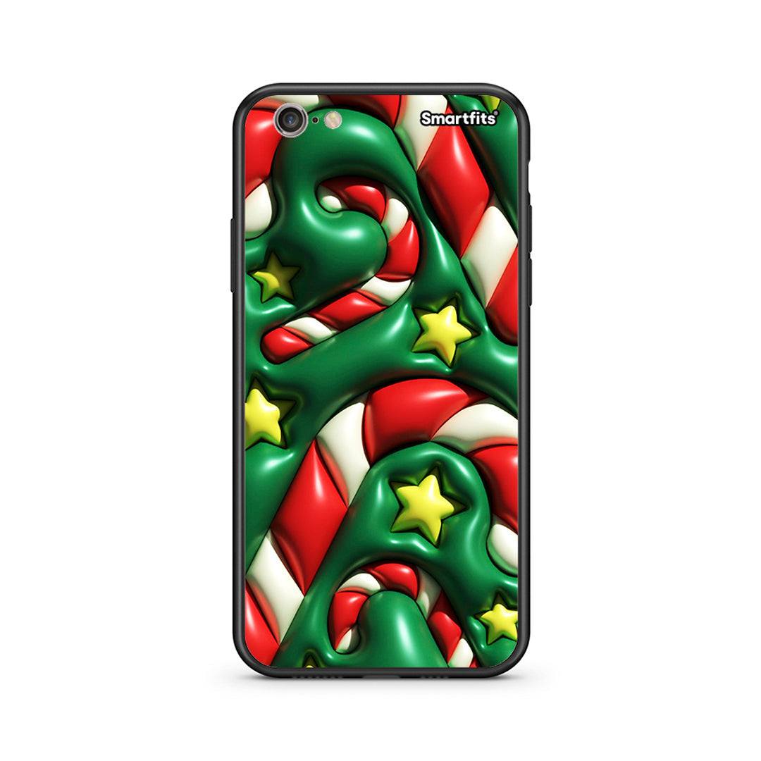 iPhone 7/8 Christmas Bubbles θήκη από τη Smartfits με σχέδιο στο πίσω μέρος και μαύρο περίβλημα | Smartphone case with colorful back and black bezels by Smartfits