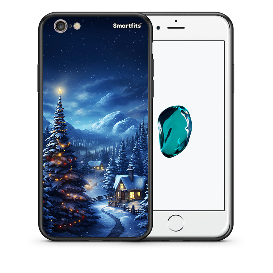 Θήκη iPhone 6/6s Christmas Scenery από τη Smartfits με σχέδιο στο πίσω μέρος και μαύρο περίβλημα | iPhone 6/6s Christmas Scenery case with colorful back and black bezels