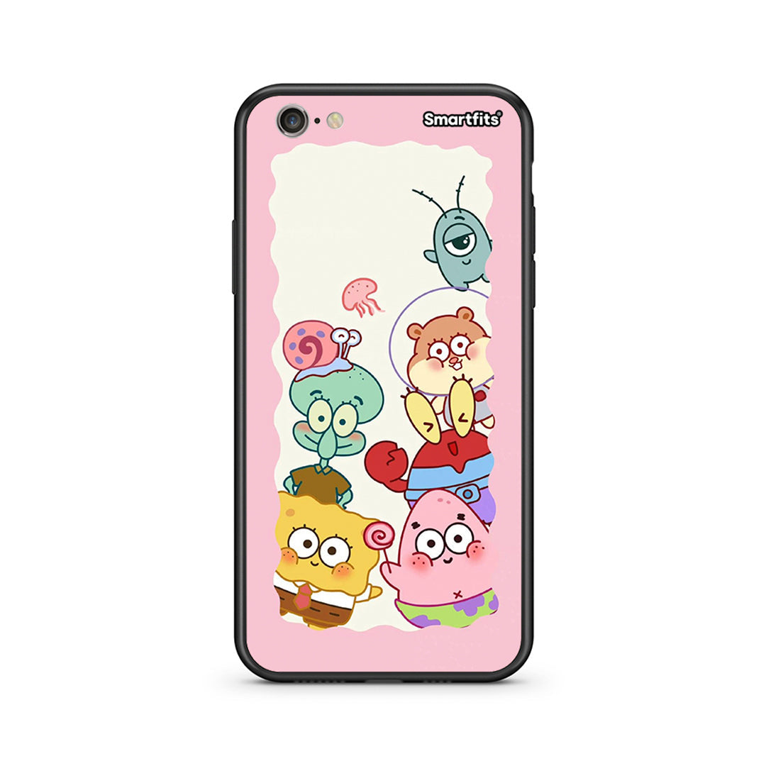 iphone 6 6s Cute Companion θήκη από τη Smartfits με σχέδιο στο πίσω μέρος και μαύρο περίβλημα | Smartphone case with colorful back and black bezels by Smartfits