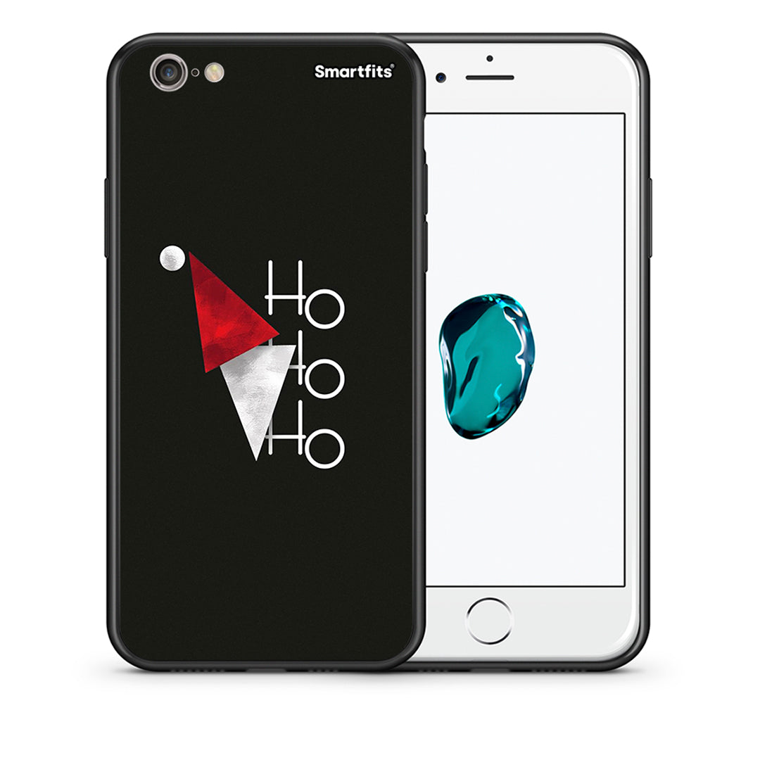 Θήκη iPhone 6/6s Minimal Christmas από τη Smartfits με σχέδιο στο πίσω μέρος και μαύρο περίβλημα | iPhone 6/6s Minimal Christmas case with colorful back and black bezels