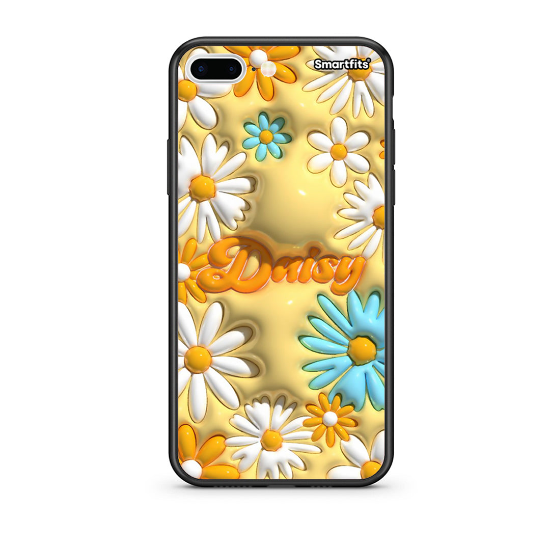 iPhone 7 Plus/8 Plus Bubble Daisies θήκη από τη Smartfits με σχέδιο στο πίσω μέρος και μαύρο περίβλημα | Smartphone case with colorful back and black bezels by Smartfits