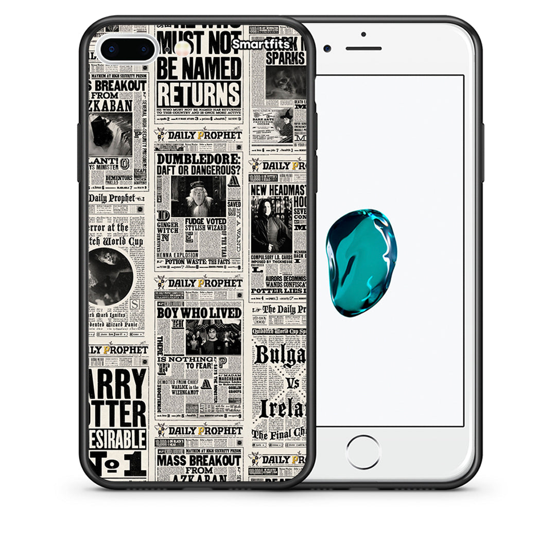 Θήκη iPhone 7 Plus/8 Plus Harry Paper από τη Smartfits με σχέδιο στο πίσω μέρος και μαύρο περίβλημα | iPhone 7 Plus/8 Plus Harry Paper case with colorful back and black bezels