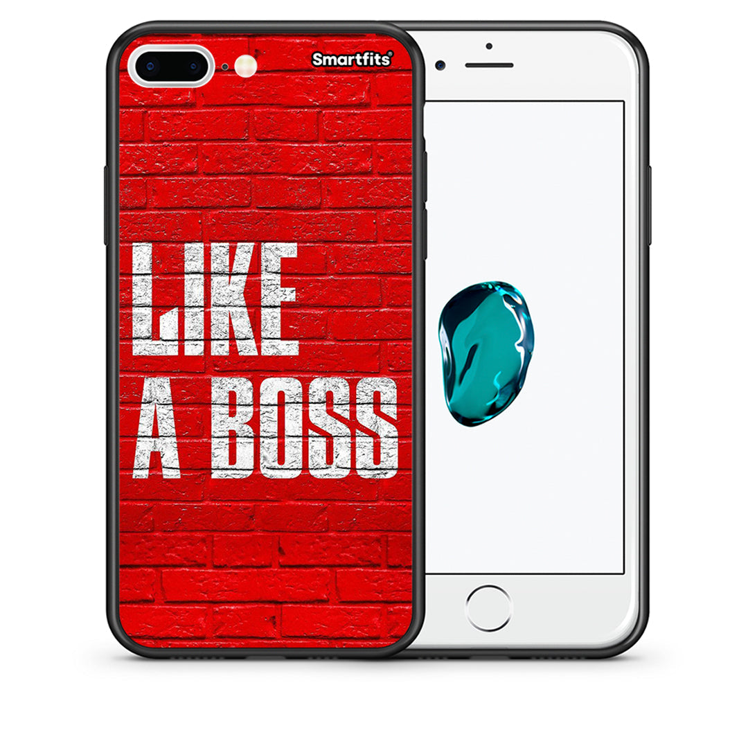 Θήκη iPhone 7 Plus/8 Plus Like A Boss από τη Smartfits με σχέδιο στο πίσω μέρος και μαύρο περίβλημα | iPhone 7 Plus/8 Plus Like A Boss case with colorful back and black bezels