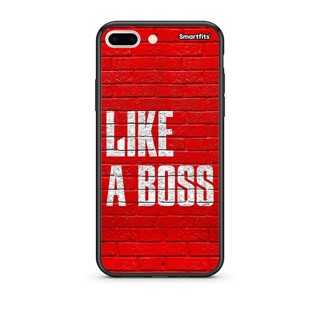 iPhone 7 Plus/8 Plus Like A Boss θήκη από τη Smartfits με σχέδιο στο πίσω μέρος και μαύρο περίβλημα | Smartphone case with colorful back and black bezels by Smartfits