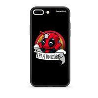 Thumbnail for iPhone 7 Plus/8 Plus Unicorn Deadpool θήκη από τη Smartfits με σχέδιο στο πίσω μέρος και μαύρο περίβλημα | Smartphone case with colorful back and black bezels by Smartfits