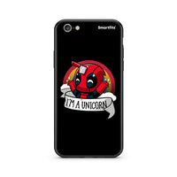 Thumbnail for iphone 6 plus 6s plus Unicorn Deadpool θήκη από τη Smartfits με σχέδιο στο πίσω μέρος και μαύρο περίβλημα | Smartphone case with colorful back and black bezels by Smartfits