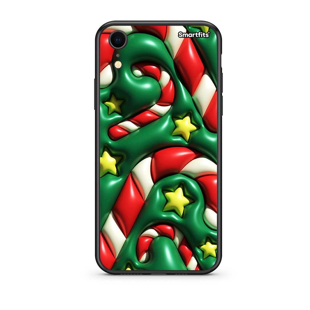 iphone xr Christmas Bubbles θήκη από τη Smartfits με σχέδιο στο πίσω μέρος και μαύρο περίβλημα | Smartphone case with colorful back and black bezels by Smartfits