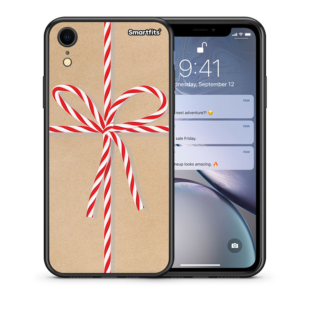 Θήκη iPhone XR Christmas Gift από τη Smartfits με σχέδιο στο πίσω μέρος και μαύρο περίβλημα | iPhone XR Christmas Gift case with colorful back and black bezels