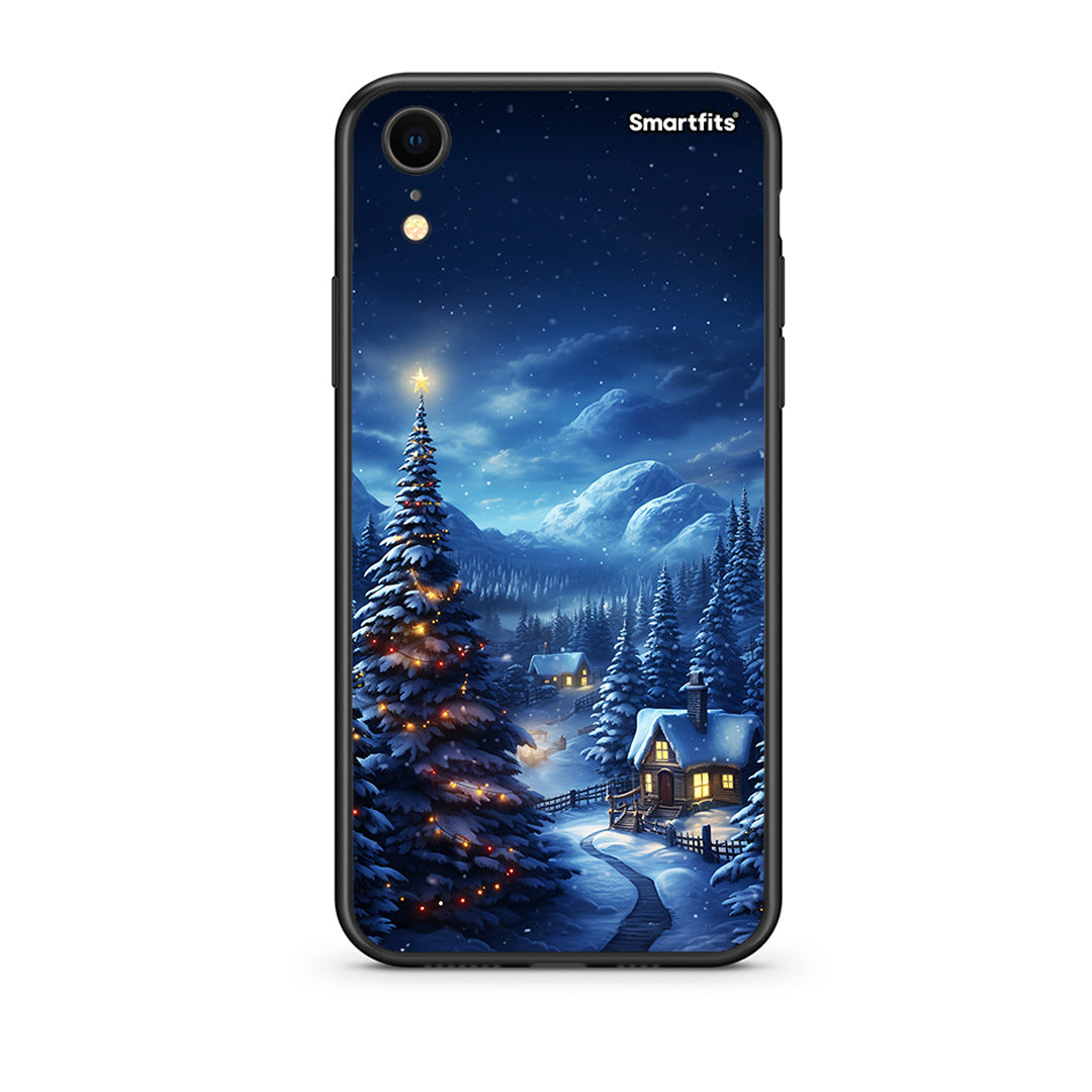 iphone xr Christmas Scenery θήκη από τη Smartfits με σχέδιο στο πίσω μέρος και μαύρο περίβλημα | Smartphone case with colorful back and black bezels by Smartfits