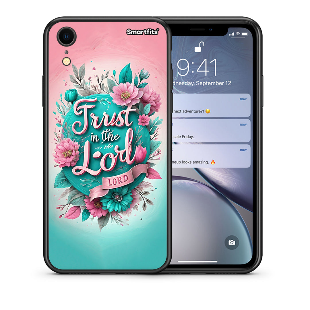 Θήκη iPhone XR Lord Trust από τη Smartfits με σχέδιο στο πίσω μέρος και μαύρο περίβλημα | iPhone XR Lord Trust case with colorful back and black bezels