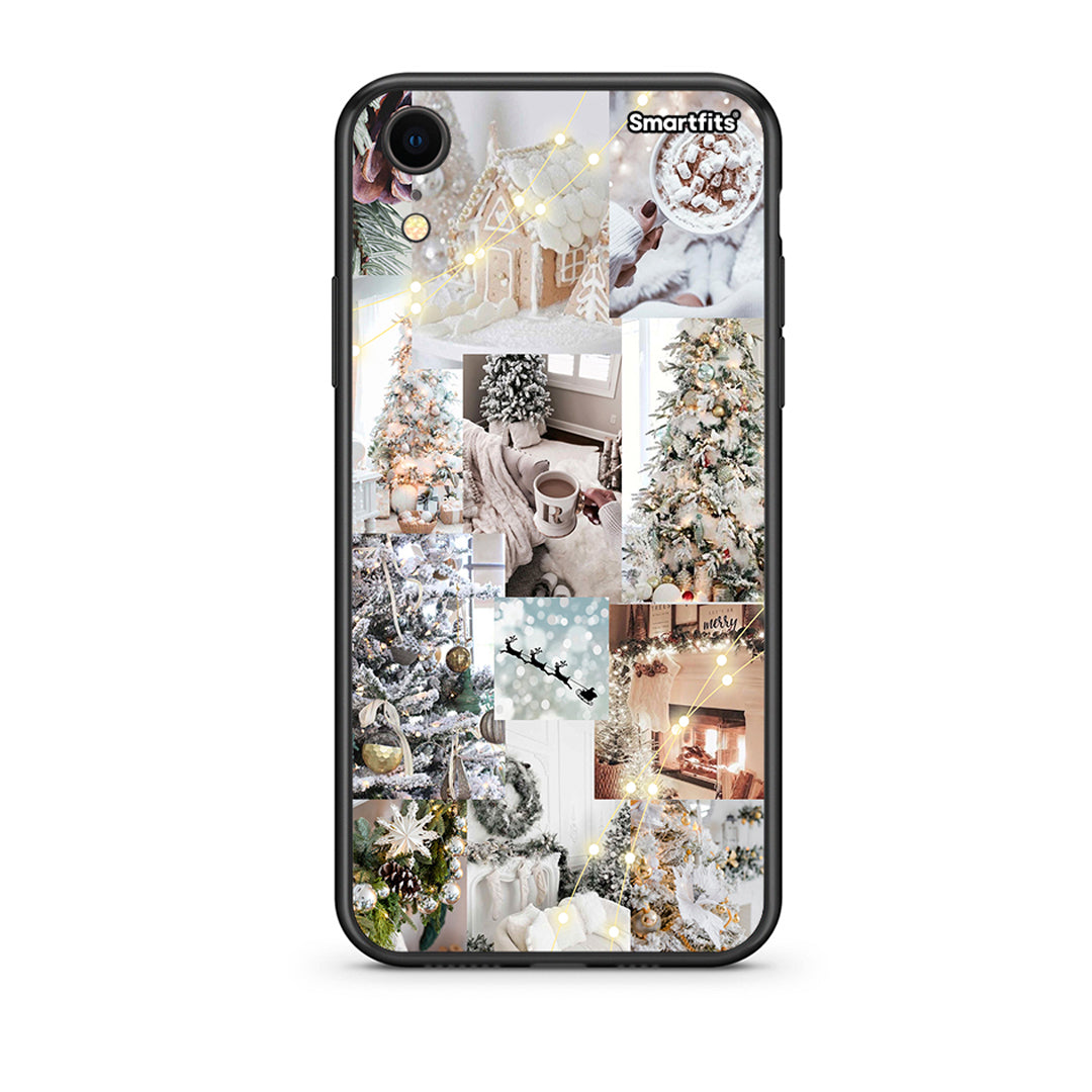 iphone xr White Christmas θήκη από τη Smartfits με σχέδιο στο πίσω μέρος και μαύρο περίβλημα | Smartphone case with colorful back and black bezels by Smartfits