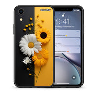 Thumbnail for Θήκη iPhone XR Yellow Daisies από τη Smartfits με σχέδιο στο πίσω μέρος και μαύρο περίβλημα | iPhone XR Yellow Daisies case with colorful back and black bezels