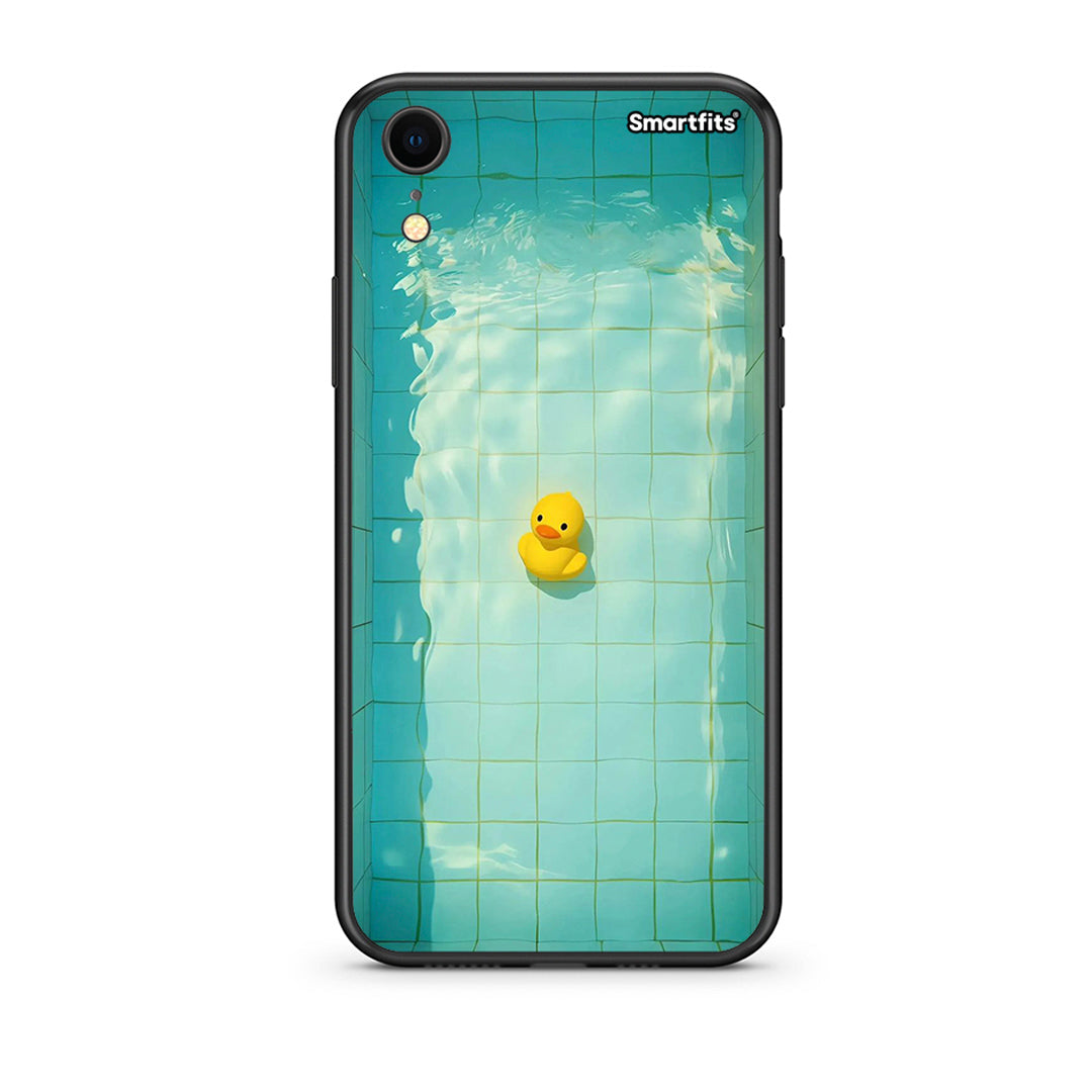 iphone xr Yellow Duck θήκη από τη Smartfits με σχέδιο στο πίσω μέρος και μαύρο περίβλημα | Smartphone case with colorful back and black bezels by Smartfits