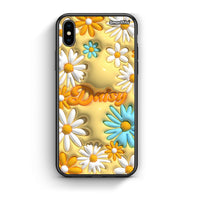 Thumbnail for iphone xs max Bubble Daisies θήκη από τη Smartfits με σχέδιο στο πίσω μέρος και μαύρο περίβλημα | Smartphone case with colorful back and black bezels by Smartfits