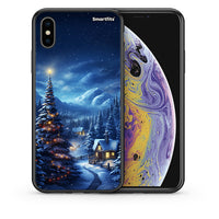 Thumbnail for Θήκη iPhone X/Xs Christmas Scenery από τη Smartfits με σχέδιο στο πίσω μέρος και μαύρο περίβλημα | iPhone X/Xs Christmas Scenery case with colorful back and black bezels