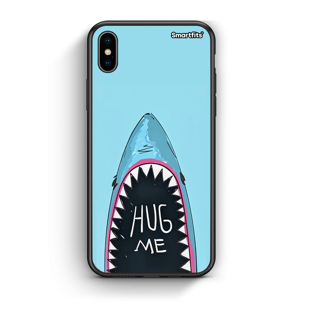 iphone xs max Hug Me θήκη από τη Smartfits με σχέδιο στο πίσω μέρος και μαύρο περίβλημα | Smartphone case with colorful back and black bezels by Smartfits