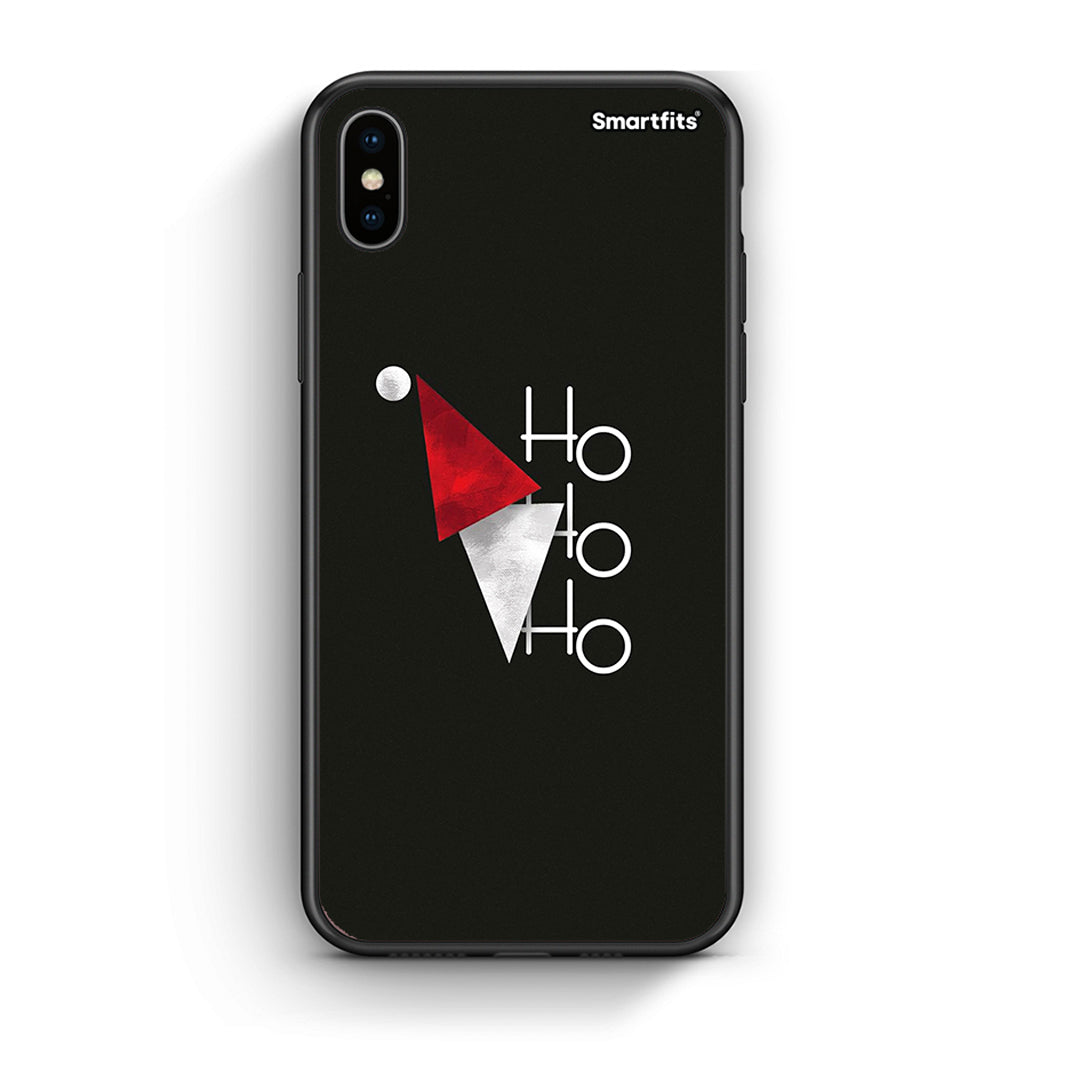 iPhone X/Xs Minimal Christmas θήκη από τη Smartfits με σχέδιο στο πίσω μέρος και μαύρο περίβλημα | Smartphone case with colorful back and black bezels by Smartfits