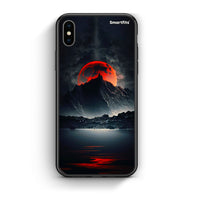 Thumbnail for iphone xs max Red Full Moon θήκη από τη Smartfits με σχέδιο στο πίσω μέρος και μαύρο περίβλημα | Smartphone case with colorful back and black bezels by Smartfits