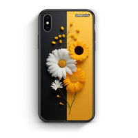 Thumbnail for iPhone X/Xs Yellow Daisies θήκη από τη Smartfits με σχέδιο στο πίσω μέρος και μαύρο περίβλημα | Smartphone case with colorful back and black bezels by Smartfits