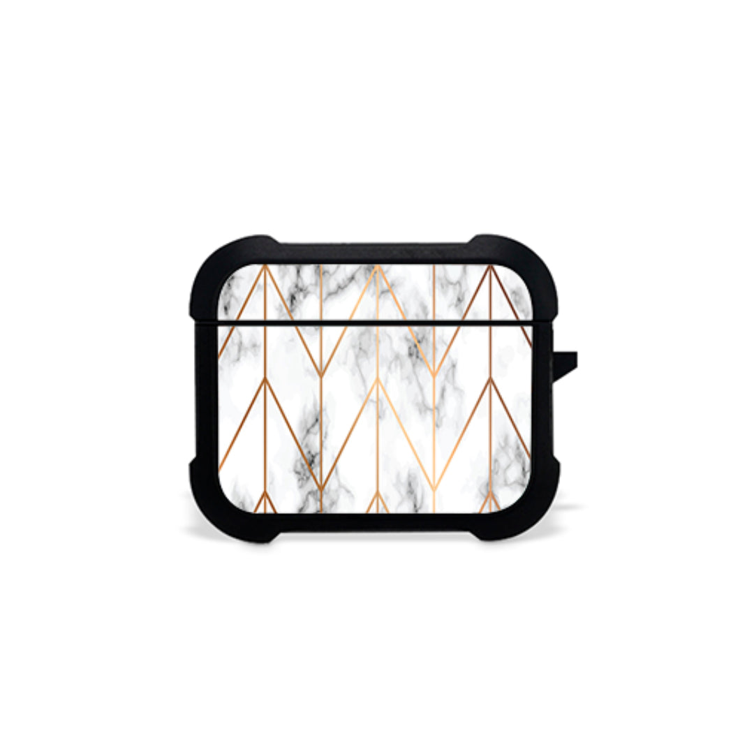 Marble Gold Geometric - Airpods case