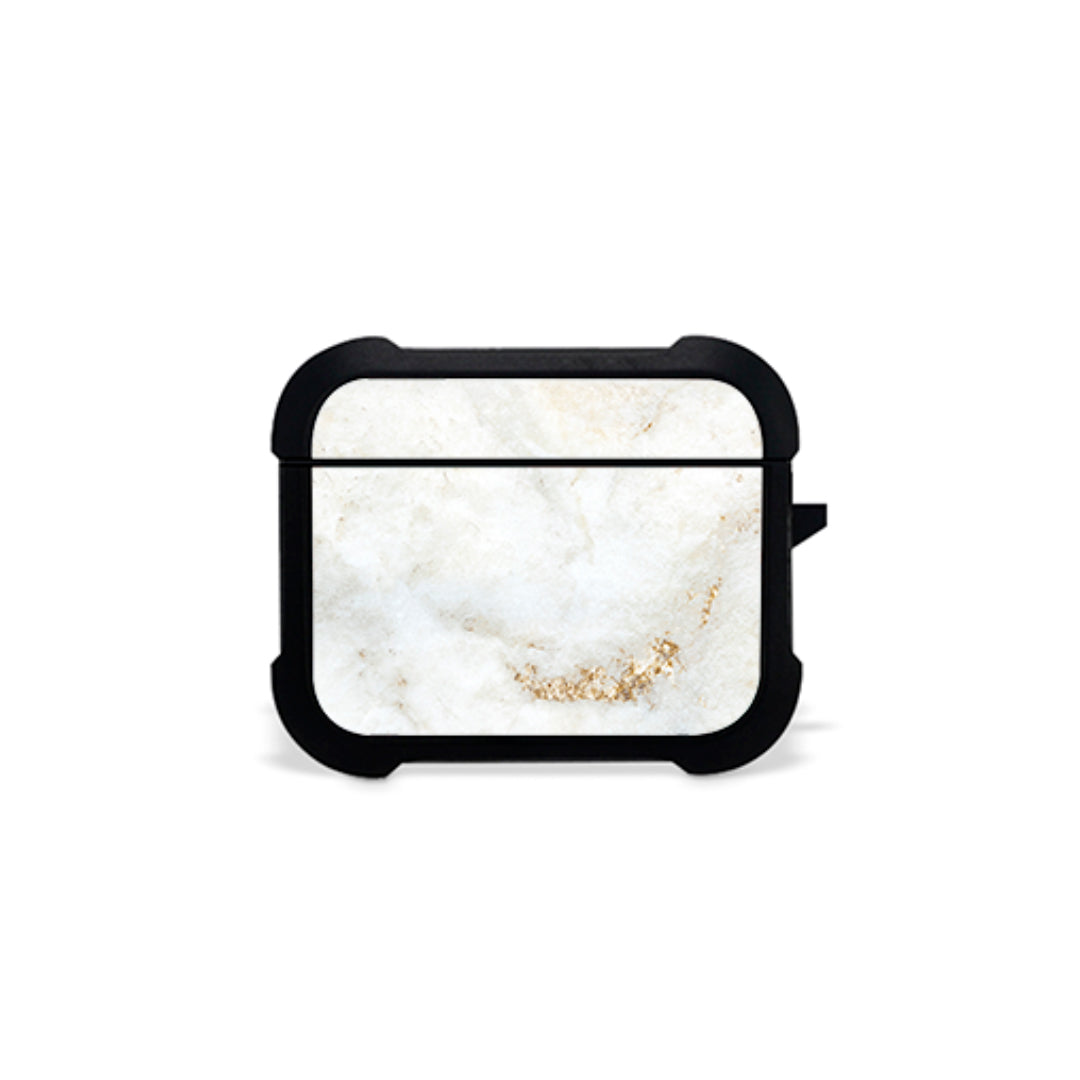 White Gold Marble - Airpods case