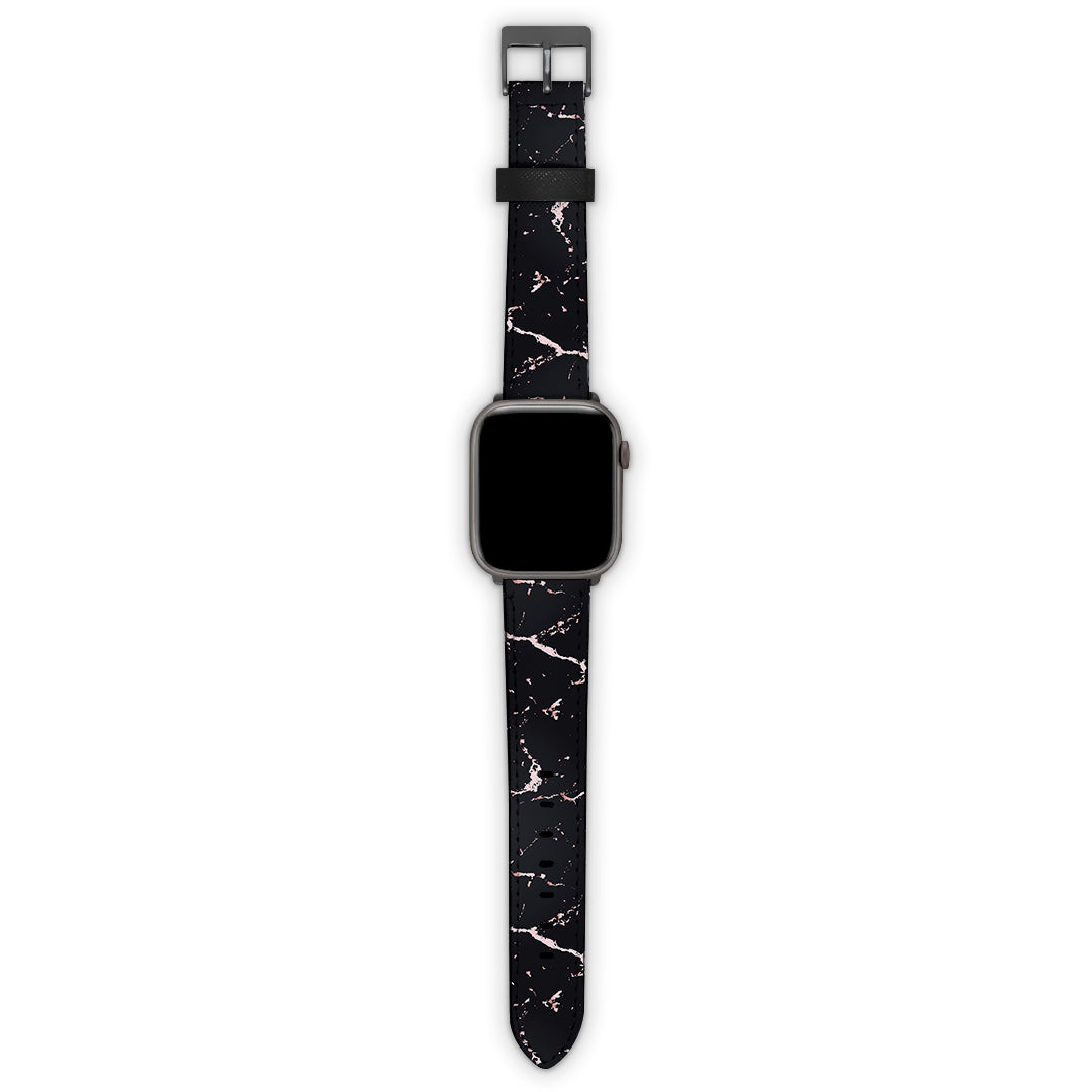 Λουράκι Smartwatch με χρώμα Marble Black Rosegold – Smartfits