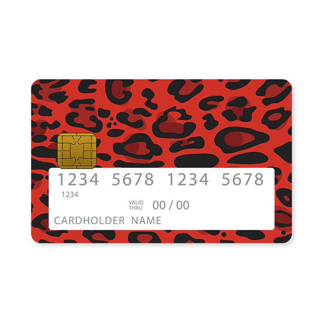 Red Leopard Animal - Card Overlay