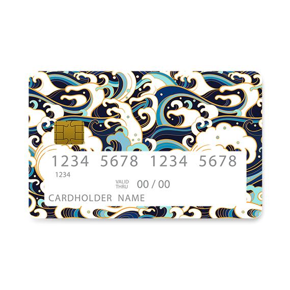 Bank Card Skin with  Big Waves design