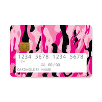 Thumbnail for Επικάλυψη Τραπεζικής Κάρτας σε σχέδιο Pink Camo σε λευκό φόντο