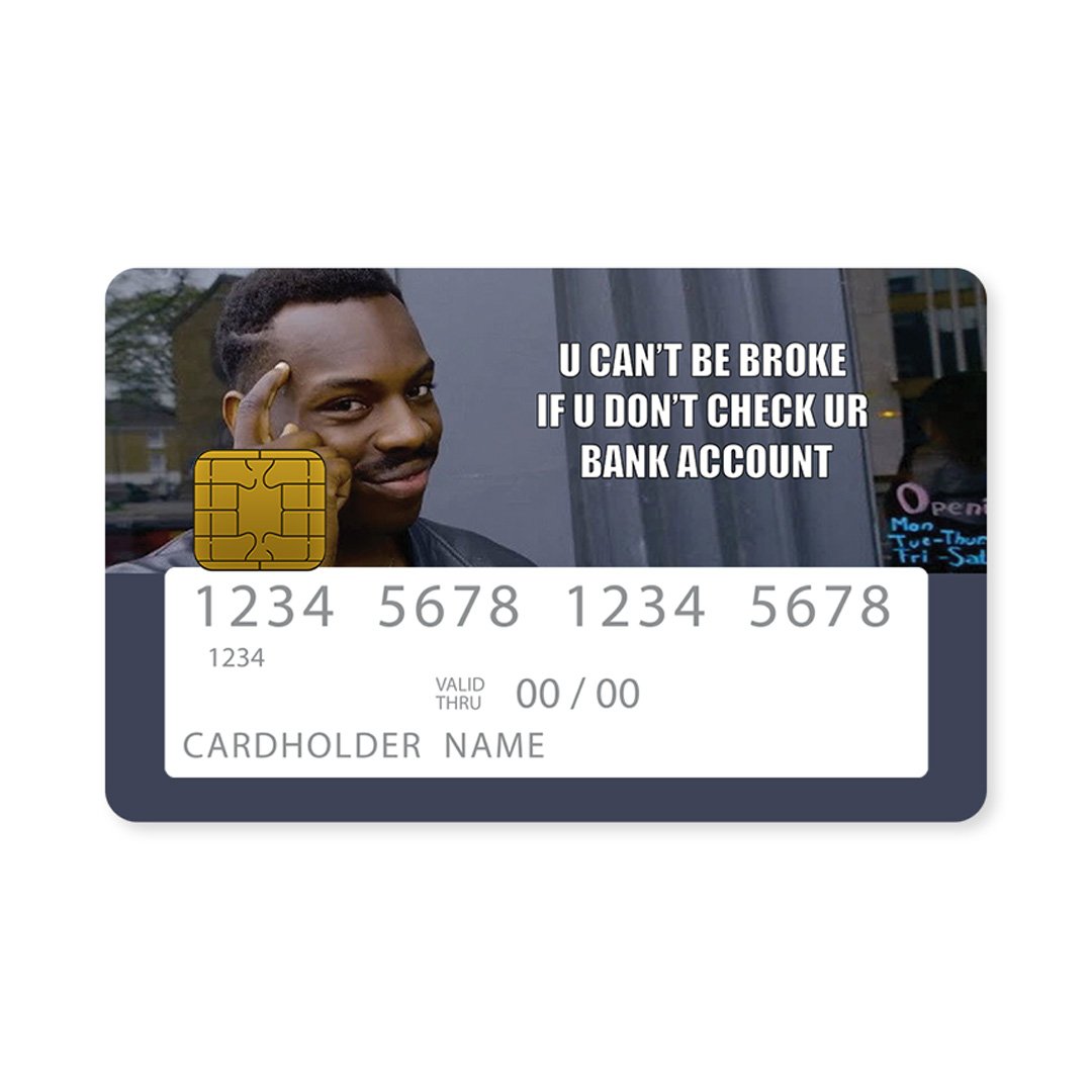 Bank Account Funny - Card Overlay