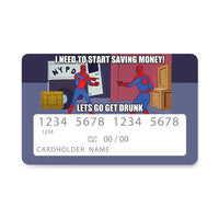 Thumbnail for Επικάλυψη Τραπεζικής Κάρτας σε σχέδιο Spidey Funny σε λευκό φόντο