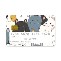 Thumbnail for Επικάλυψη Τραπεζικής Κάρτας σε σχέδιο Kitten Cute σε λευκό φόντο