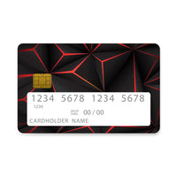 Thumbnail for Επικάλυψη Τραπεζικής Κάρτας σε σχέδιο Black Future Geometric σε λευκό φόντο